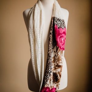 Nordstrom Accessories - BP Nordstrom Ivory Cheetah Print & Floral Infinity Nordstrom Accessories - BP Nordstrom Ivory Cheetah Print & Floral Infinity